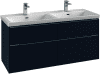 VB Waschbeckenunterschränke Subway 3.0 C 56801 1272x576x462mm Eckig Volcano Black