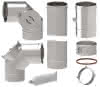 Rauchrohranschlussset D=130 fuer ext.BW fuer PU/PC, Fanganschluss bauseits
