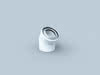 BS Polyline LAS Bogen 45Grad innen 80/125 PP/weiß