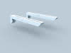 BS Polyline LAS Wandkonsole weiß WA 50 80/125 für T-Stück und Stützbogen