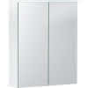 GE Option Basic Spiegelschrank m. Beleuchtung 2 Türen 55x67,7x18cm weiß