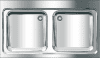 AR Gewerbespüle, MAXIMA, Edelstahl, 2 Becken, 1200x432x700 mm