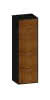 SCALIDO-Mittelschr. SLIM 420x1330x350mm Tür oben rechts 2 Auszüge Farbvar S/A/S