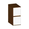 SCALIDO-Unterschrank SLIM Wange links 300x660x490mm 2 Auszüge Farbvar. W/S/S