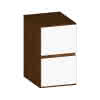 SCALIDO-Unterschrank SLIM Wange links 400x660x490mm 2 Auszüge Farbvar. W/S/S