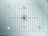 SCALIDO-LED-Regenmodul f Deckeneinbau 3S eckig 600x450mm DN15 Edelstahl verchromt