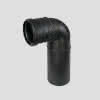 SANIT WC-Anschlussbogen 90Gr DN90 3-fach schwarz