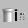 SANIT WC-Anschlussgarnitur 160mm DN100 chrom