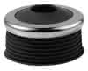 Gummi WC-Verb., mit Rosette, schwarz 