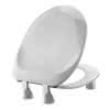 WC-Sitz Projecta Pro, Polygiene, 50mm m.Deckel Weiß Spezialscharnier, Edelst.
