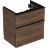 GE iCon Unterschrank f. WT, verk. Ausld. 59,2x61,5x41,6cm, Nussbaum hi./Gr. Lava