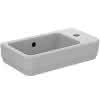 IS Handwaschbecken i.life S 1 Hl. m.Ül. Hahnbank rechts 450x250x140mm Weiß