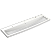 AR Waschrinne, SOLX, MIRANIT, alpinweiß, 1800x170x480 mm, 3 Hahnlöcher