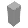 sanibel-Mittelschrank FLEX PLUS UHFH040R rechts 400x970mm Weiß Matt Lack