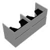 sanibel-WT-Unterbau FLEX PLUS SGXH126 1260mm 2 Schubl/2 Auszüge Weiß Glänzend