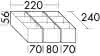 sanibel-Inneneinteilung FLEXPLUS ACGA030 Größe S 220x56x240mm (BxHxT) a Metall sw