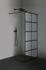 Inloop Black Series Black Cross 1000x2100mm Beschlag schwarz