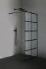 Inloop Black Series Black Cross 1200x2100mm Beschlag schwarz