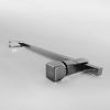 Handtuchgriff Vario eckig chrom mit eckigem Griff kombiniert