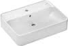 HG Aufsatzwaschtisch Xuniva Q 600x450mm mit Hahnloch u.Überlauf weiß