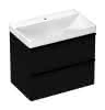 HG Waschtisch Xelu Q 800x480mm m.Hahnloch oh.Überlauf, SmartClean weiß