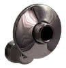SH S-ANSCHLUSS 1/2" X 3/4" OFFEN, MIT SCHRAUBROSETTE CHROM