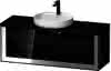 DU Vitrium Kons-WTU,Wdh,Asz:1,Grl.Graph. 1200x420x459mm,Eiche Schwarz Matt,Dekor
