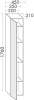 BB Hochschrank (HSGY030) Sys30, 310x300x1760, PG2