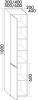 BB Hochschrank (HSNM040) rc40Solitaire, 400x400x1800, PG1