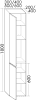 BB Hochschrank (HSMD050) rc40Solitaire, 200x500x1800, PG1