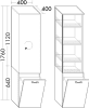 BB Hochschrank (HSZO040) Sys30, 400x400x1760, PG3