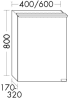 BB Spiegelschrank (SPMP060) rc40Solitaire, 170x600x800, PG1