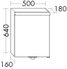 BB Spiegelschrank (SPRV050) Orell, 180x500x640, PG1