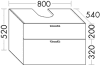 BB Waschb.-Unt.schr. (WVIR080) Sys30, 540x800x520, PG2
