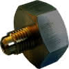 Flaschenadapter, W21,8 Links x1/4"SAE M 