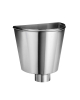 Zink Wasserfangkasten DM100 wandanliegend-halbrund 290x320x220