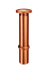 Kupfer Dunstrohr DM100 mit Dunsthut