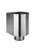 Zink Flachdach-Wasserfangkasten DM100 halbrund ohne Zulauf 185x180x160mm