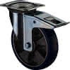 Lenkrolle D.80mm Trgf.170kg m.Festst.PU 105x85mm blau BS ROLLEN