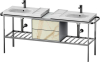 DU Aurena Metallkons.m.SBK 2,Abl. 2,Bst 1970x802x492,Marmor Struk.Matt,Weiß Hgl