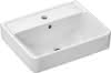 HG Handwaschbecken Xanuia Q 500x390mm mit Hahnloch und Überlauf weiß