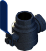 BOSCH Ersatzteil TTNR: 8738740577 Kugelhahn m. Magnet DN25 (Mesh = 0.4)