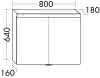 sanibel-Spiegelschrank 2.0 FLEX SPFP080 LED 800x640mmx180mm Eiche Caramel