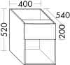 sanibel-Unterschrank 2.0 FLEX WVII040 zu Konsole 400x520x540mm Eiche Caramel