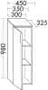 sanibel-Mittelschrank 2.0 FLEX UHZG045L links 450x980mm Eiche Caramel