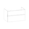 SCALIDO-WT-Unterschrank z Konsolenplatte 900x540x510mm 2 Auszüge Farbvar. G/X/G