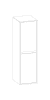 SCALIDO-Mittelschrank KP 320x1130x350mm 2 Türen links Farbvariante L/L/L