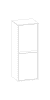 SCALIDO-Mittelschrank KP 420x1130x350mm 2 Türen links Farbvariante G/L/G