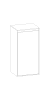 SCALIDO-Mittelschrank KP 420x850x350mm 1 Tür rechts Farbvariant L/L/L