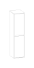 SCALIDO-Mittelschrank SLIM 320x1330x 350mm 2 Türen links Farbvariante L/G/L